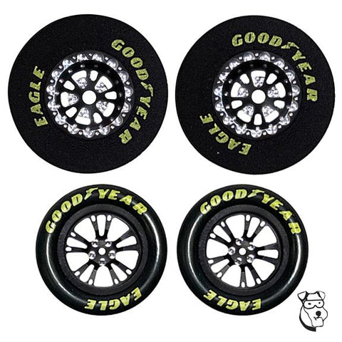 MID-AMERICA NEW V SERIES DRAG TIRE SET 1 3/16 X .400 BLACK MAR5667B