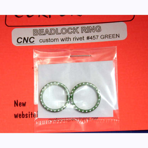 PTM457 GREEN PROTRACK BEADLOCK RING GREEN, W/RIVETS